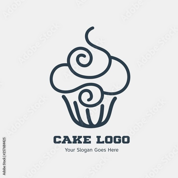 Obraz Cupcake logo design
