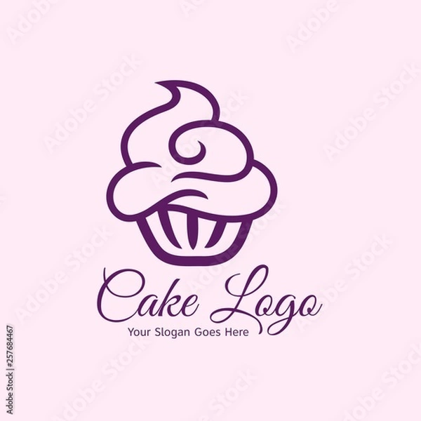 Obraz Cupcake logo design