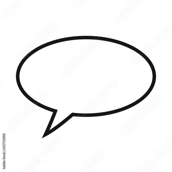 Obraz Speech bubble, speech balloon, chat bubble line art vector icon for apps and websites