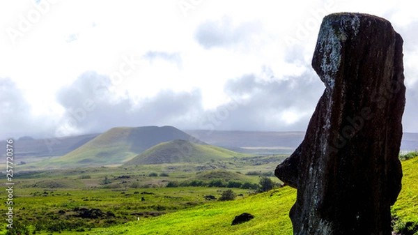 Obraz Easter Island Moaï - Ile de Pâques- Volcan