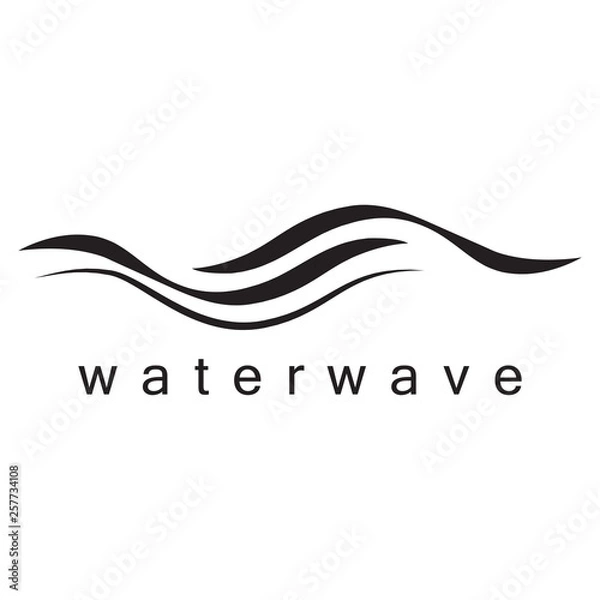 Fototapeta Water Wave Icon - Isolated On White Background. Vector Illustration Water Wave, Graphic Design. For Web, Websites, Print Material