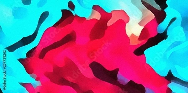 Fototapeta Abstract acrylic background. Watercolor texture. Psychedelic crazy art. Unusual design pattern. Warm and very bright colors.