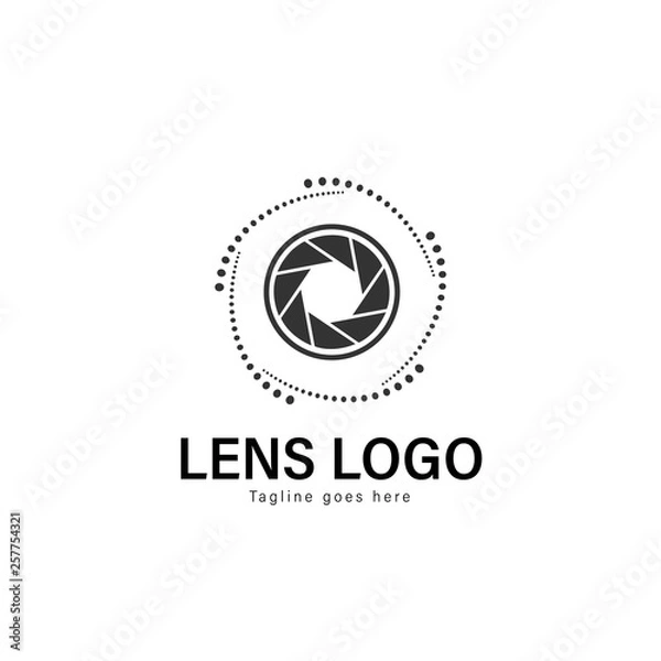Obraz Lens logo template design. Lens logo with modern frame vector design