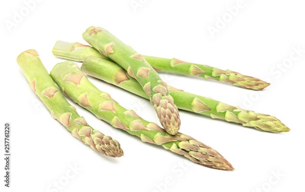 Obraz Ripe green asparagus (isolated)