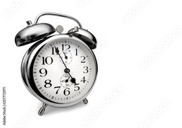 Obraz in five minutes five on white background