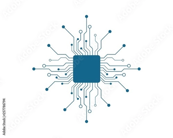 Fototapeta circuit technology vector