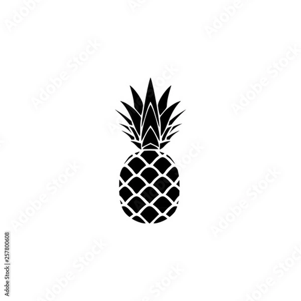 Obraz Pineapple fruit icon logo