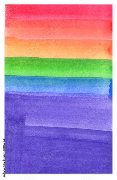 Obraz Watercolor color transitions, rainbow, broad strokes, texture