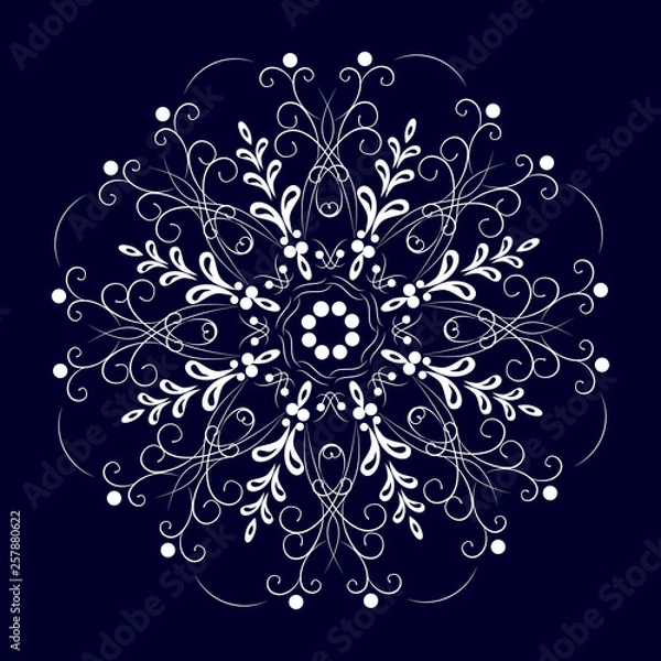 Fototapeta Circular vector pattern on the background, round shape, circular design, ornament