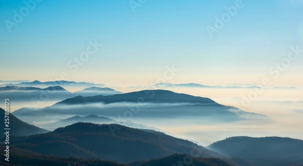Obraz Mountain landscape with cloud sky