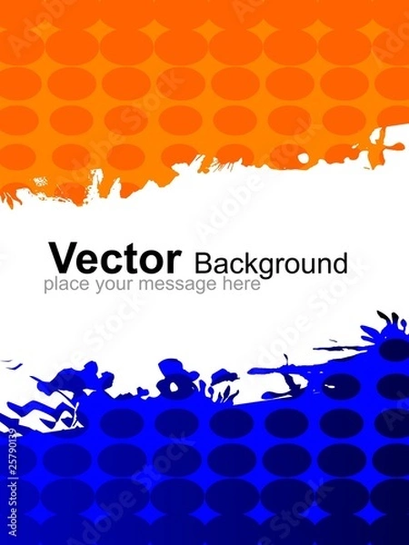 Obraz Vector Blu and Orange Background