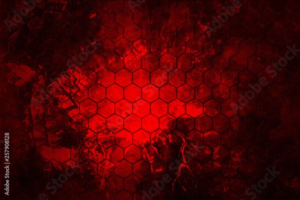 Obraz dark red hexagon background and real texture