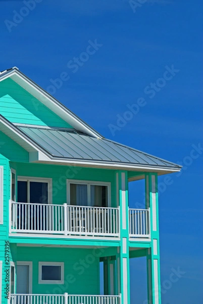 Obraz sherbert colored coastal home