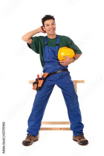 Obraz Handsome young Nepalese carpenter