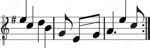 Obraz Noten-Beispiel