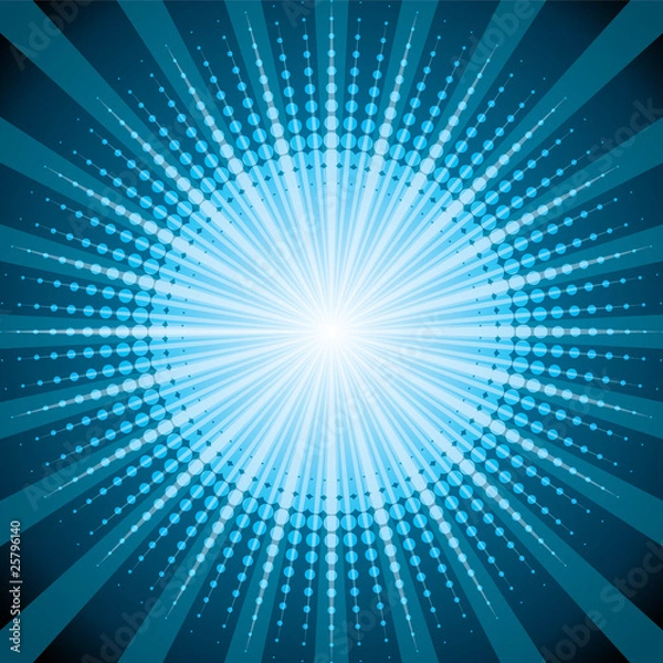 Obraz Blue halftone with shine effect backgdrop