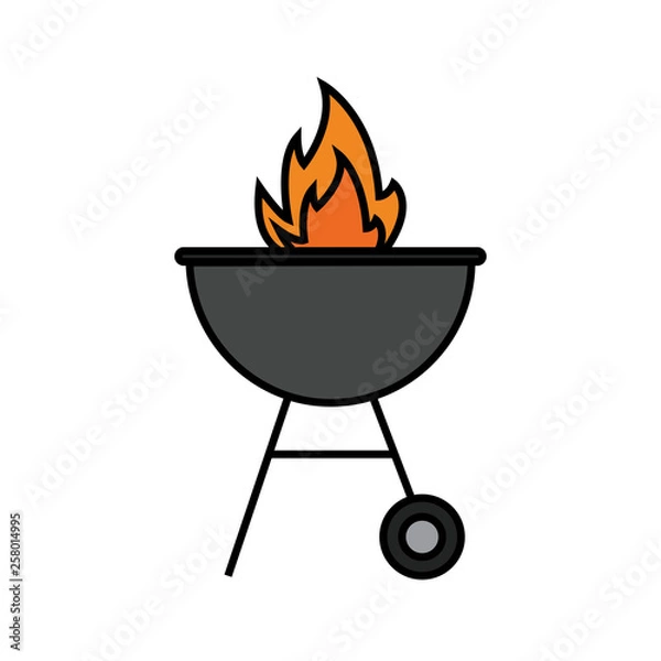 Fototapeta Cartoon barbecue object