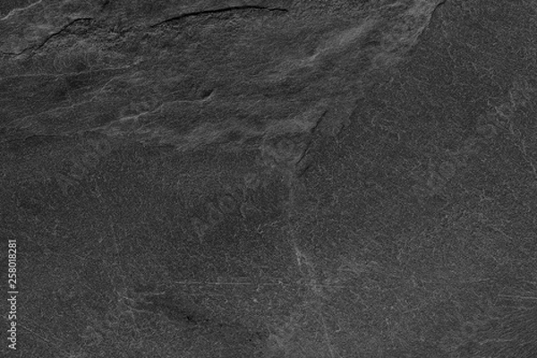 Obraz Dark grey black slate background or texture.
