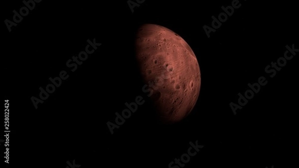 Fototapeta planet mars in the dark of space