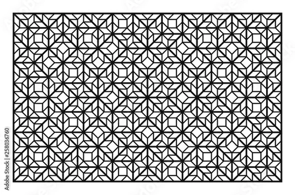 Obraz Decorative panel. Laser cutting, die cutting or stencil.