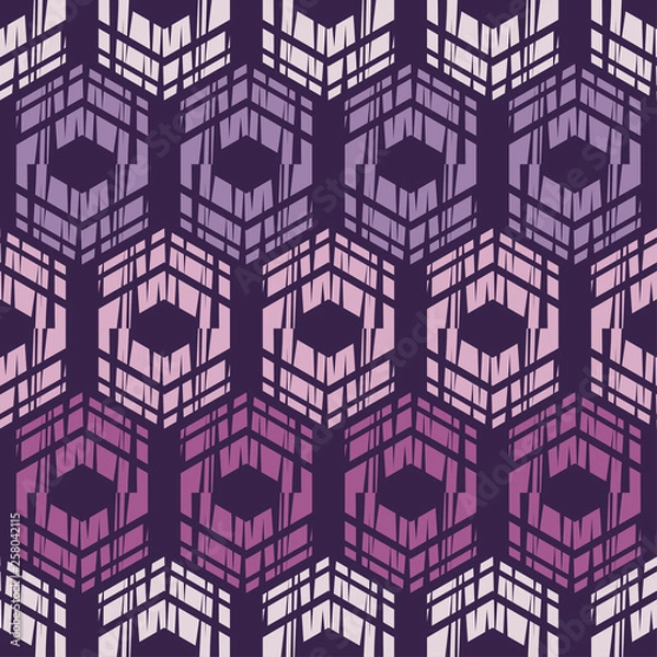 Fototapeta Ethnic boho seamless pattern. Patchwork texture. Weaving. Traditional ornament. Tribal pattern. Folk motif. Can be used for wallpaper, textile, invitation card, wrapping, web page background.