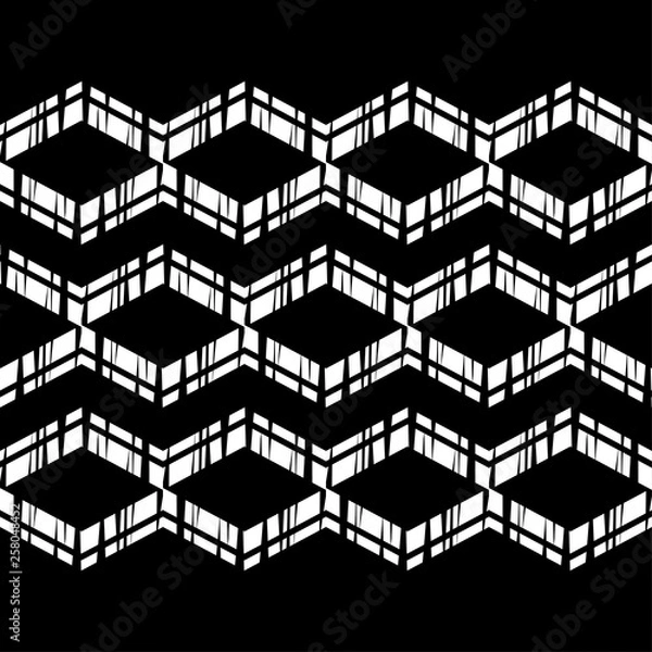 Fototapeta Ethnic boho seamless pattern. Patchwork texture. Weaving. Traditional ornament. Tribal pattern. Folk motif. Can be used for wallpaper, textile, invitation card, wrapping, web page background.