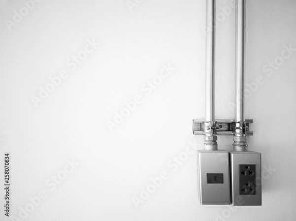 Fototapeta Electric outlets on a wall