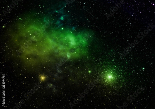 Obraz Being shone nebula. 3D rendering