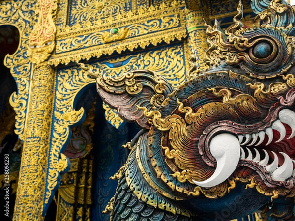 Fototapeta Pattern of Blue Dragon Head