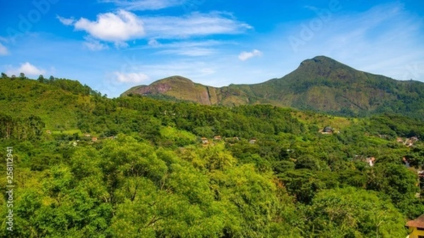 Obraz landscape with mountains and clouds