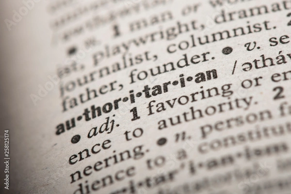 Obraz "Authoritarian" Definition in Dictionary