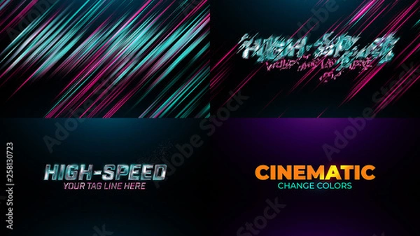 Fototapeta Diagonal Glitch Reveal Title