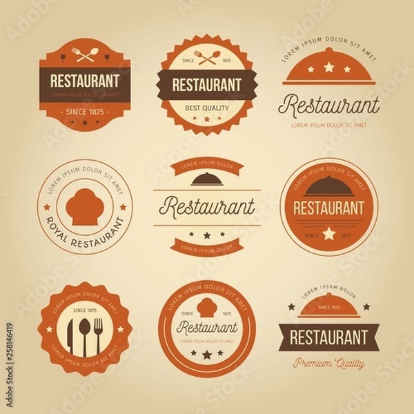 Obraz RETRO RESTAURANT LOGO