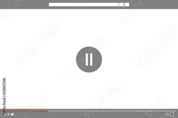 Fototapeta Stop play video sign vector