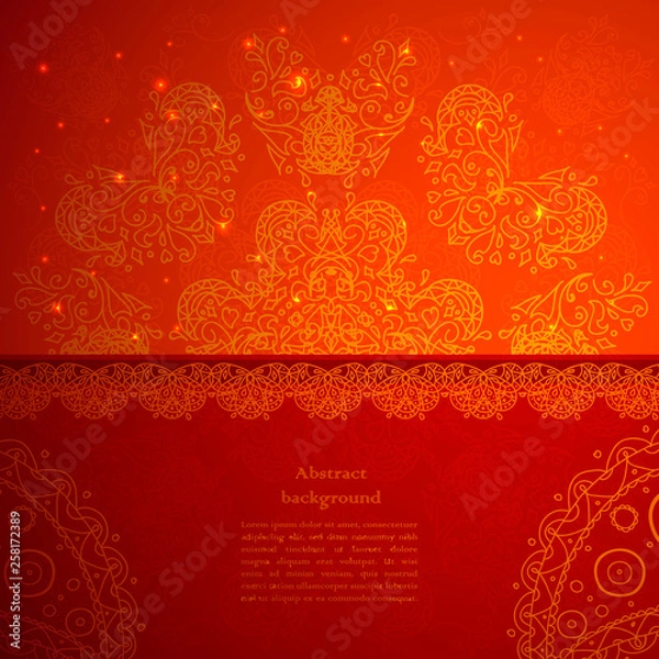 Obraz Red indian ornament