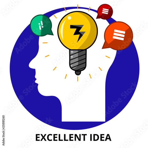 Obraz Excellent Idea Abstract Icon Surrealism Vector
