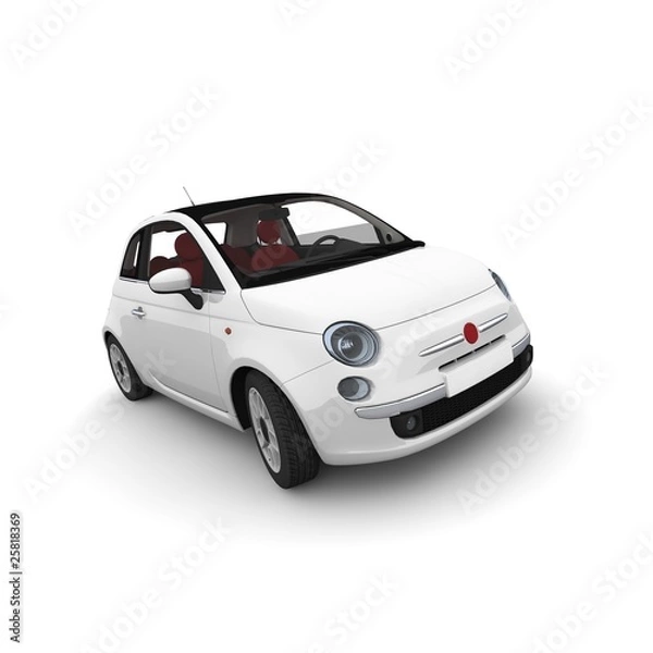 Obraz weißes Auto PKW mit roten Sitzen