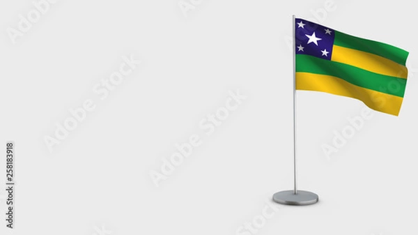 Obraz Sergipe 3D waving flag illustration.