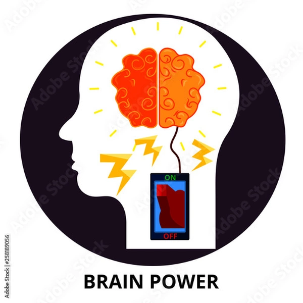 Obraz Brain Power Abstract Icon Surrealism Vector