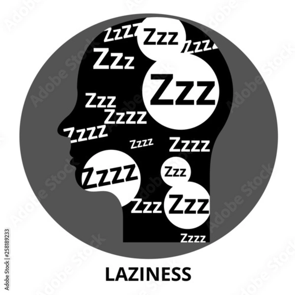 Obraz Laziness Abstract Icon Surrealism Vector