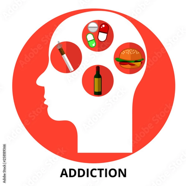 Obraz Addiction Abstract Icon Surrealism Vector
