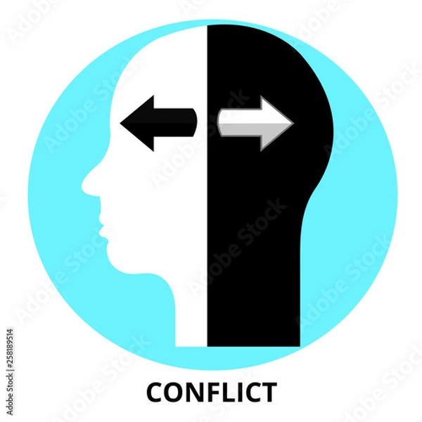 Obraz Conflict Abstract Icon Surrealism Vector