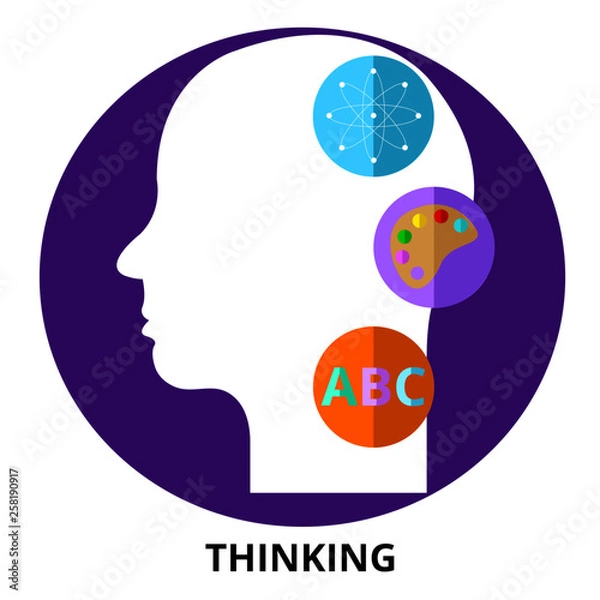 Obraz Thinking Abstract Icon Surrealism Vector