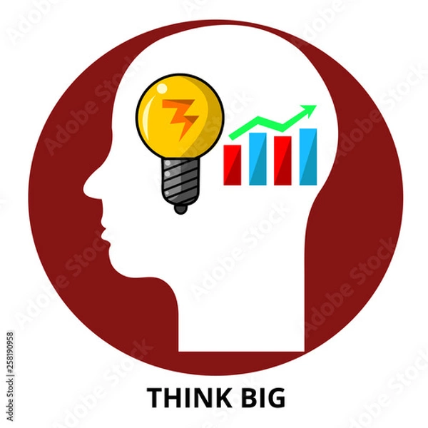 Obraz Think Big Abstract Icon Surrealism Vector