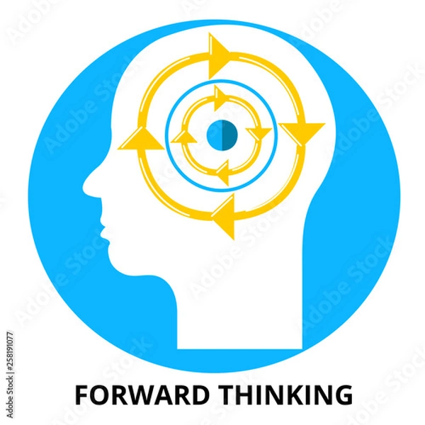 Obraz Forward Thinking Abstract Icon Surrealism Vector