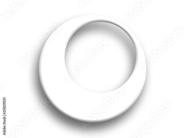 Fototapeta Modern White Design Circle Background