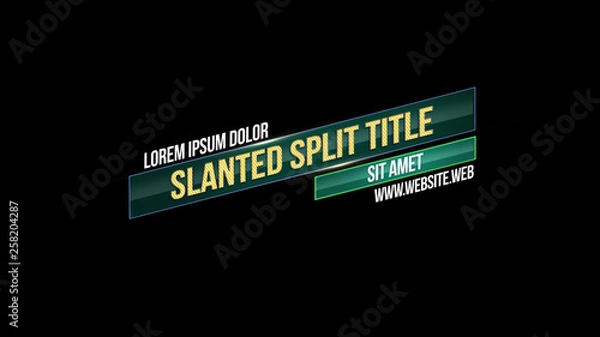Obraz 3D Slanted Split Title