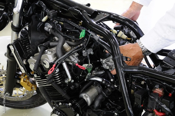 Fototapeta バイクの修理