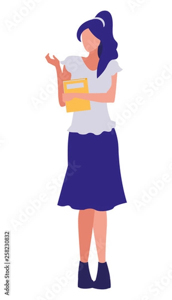 Fototapeta young girl student modeling