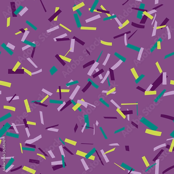 Obraz Colorful confetti stripes seamless pattern background